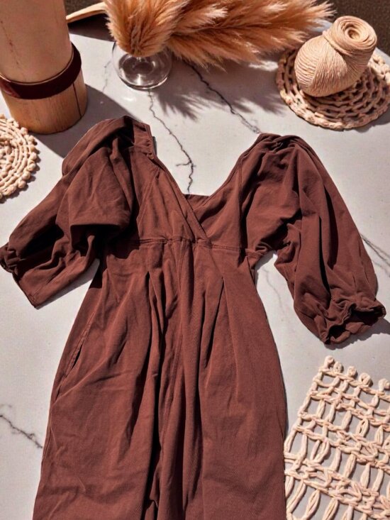 Free People Lotta Love Romper Size Large in Brown Butter Color - Picture 9 of 14